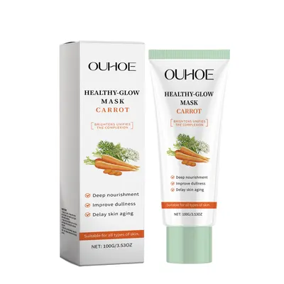 Máscara facial de cenoura para remover, limpeza suave