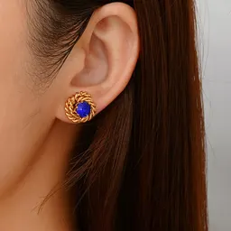 Pendientes de Zircón Rosa Versátiles, Diseño Niche de Alta Gama, Pendientes de Acero Inoxidable 18K