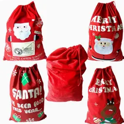 クリスマス ギフトバッグ クリスマスデコレーション 大型 ドローストリング サンタクロース リュック 子供用 キャンディーバッグ ラッキーバッグ 送料無料