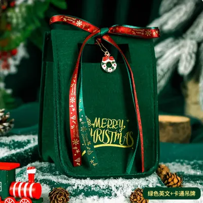 Saco de Presente com Caixa de Maçã de Natal, Presente de Festa da Véspera de Natal para Melhor Amigo, Colega, Namorada, Saco de Mão para Embalagem de Maçã de Natal