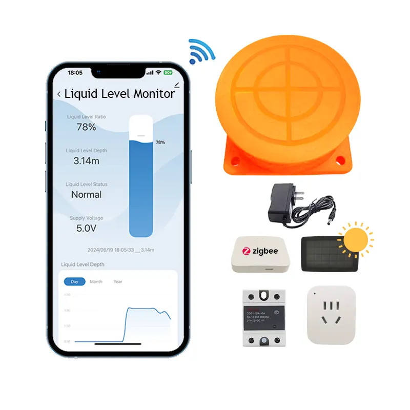Detector de aplicação móvel, alarme de sensor de nível de combustível, água e óleo