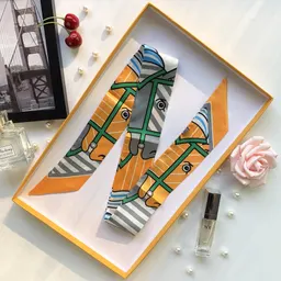 Lenço de Seda com Bolinhas, para Amarrar Saco, Fita Decorativa para Cabo de Saco, Estampado
