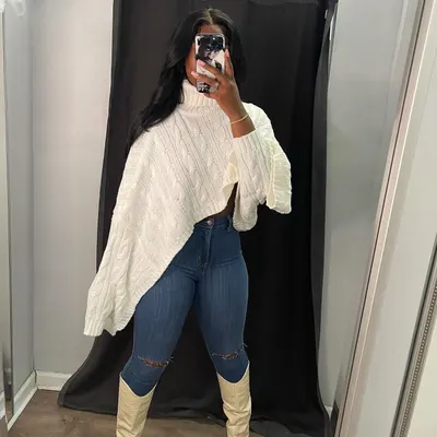 欧美女装宽松时尚个性短款毛衣上衣