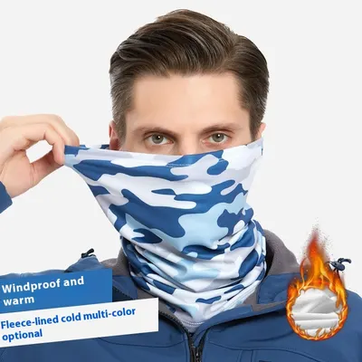 Cachecol Triangular Masculino para Desportos ao Ar Livre, Resistente ao Vento e Quente