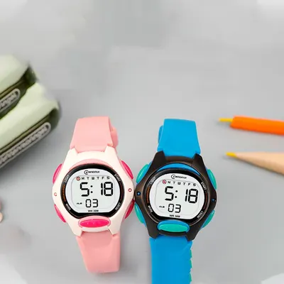 Reloj despertador luminoso deportivo impermeable para niñas, reloj infantil multifuncional para estudiantes de exámenes