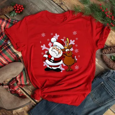 Fashionabel glad jul helg T-shirt