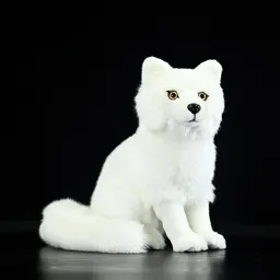 Brinquedo de pelúcia para animais de estimação Little Fox branco