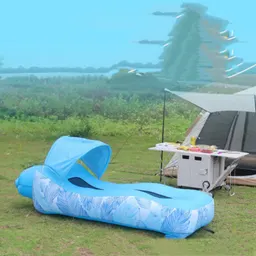Sofá inflável preguiçoso rápido para camping ao ar livre, cama inflável ao ar livre