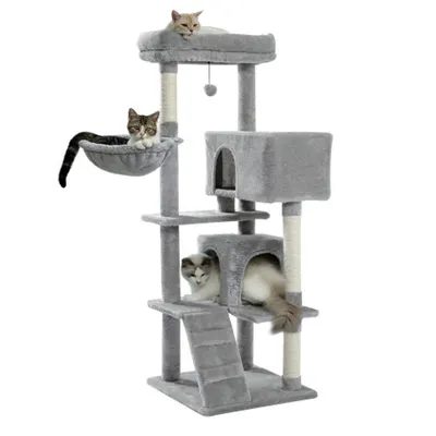 Kattbädd, katt sked, katt hoppplattform, kattträd, kattorn, katt hängmatta