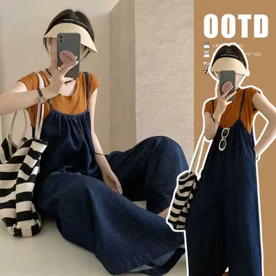 Conjunto de macacão de ganga, solto, plus size, macacão com alças, de manga curta, conjunto de duas peças