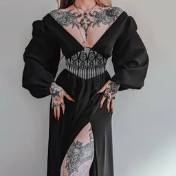 Vestido com decote V, estampado, cintura ajustável, slim fit, tendência da moda europeia e americana