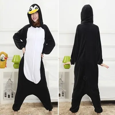 Pijama Unissex de Casa com Flanela da Pantera Cor-de-Rosa e Panda