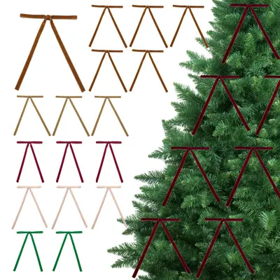 12個入り クリスマスツリー装飾 麻紐 吊り下げオーナメント フェスティバルリボン アクセサリー ペンダント装飾