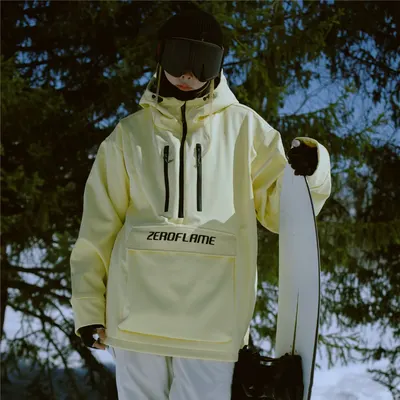 Casaco de esqui profissional 3L, novo, solto, para mulher de snowboard, moletom com capuz para homem