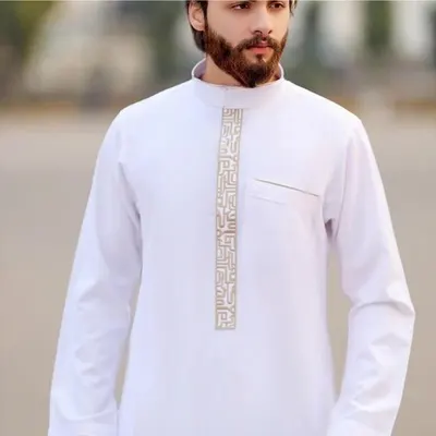 ثوب رجالي عربي، ملابس مطبوعة مسلمة أوروبية وأمريكية، ثوب رجالي