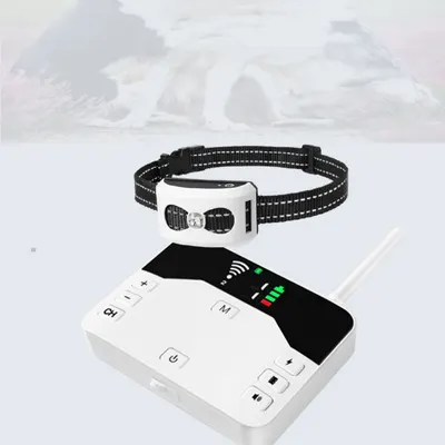Pet Elektroniskt Stängsel Trådlöst Populärt Anti-Bark Halsband Pet Tillbehör Utomhus Hundhalsband Plast Fjärrträningsenhet