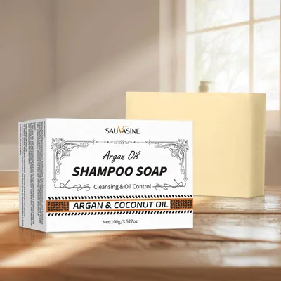 跨境硕沃馨SAUVASINE阿甘油洗发皂100g Argan Oil Shampoo Bar