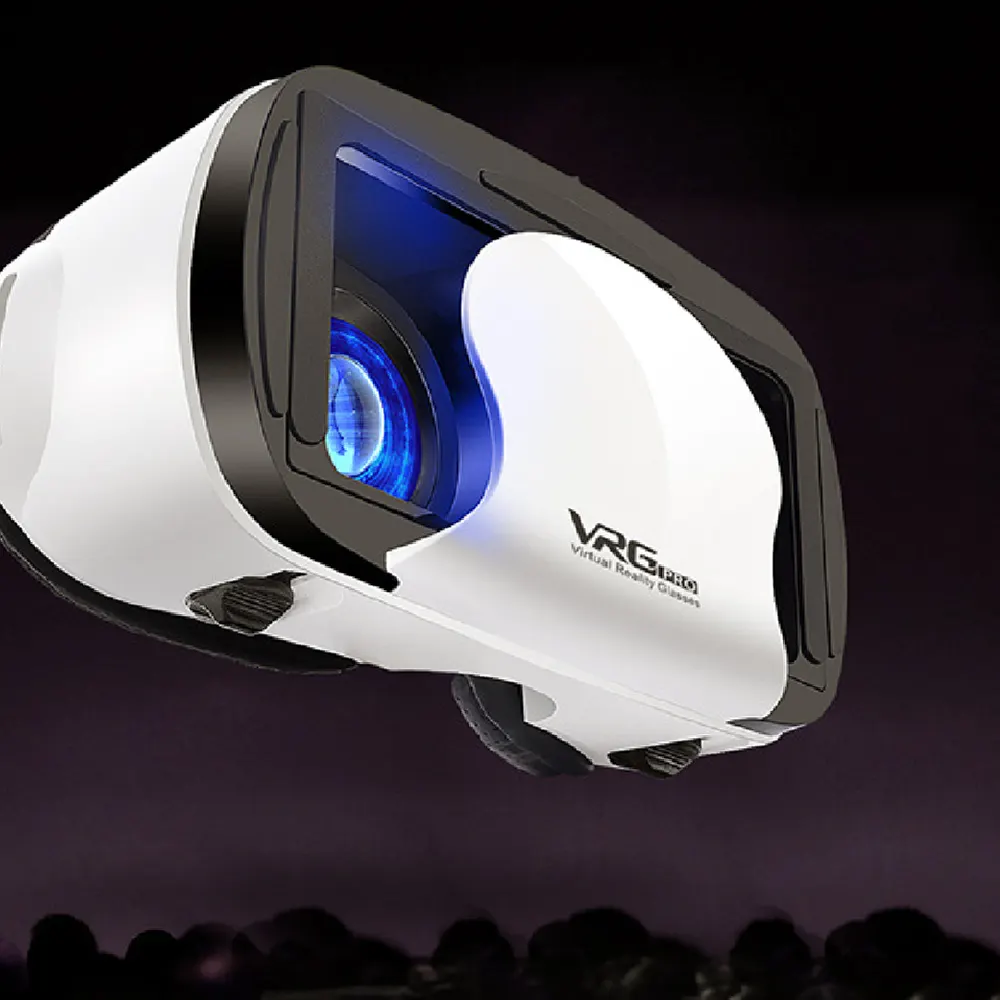 نظارات VR كلاسيكية بيضاء من VRG مخصصة للهواتف المحمولة نظارات سينما ثلاثية الأبعاد هدية نظارات للشحن المباشر
