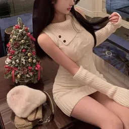 Suéter longo de gola alta com tricô retrô e padrão de trança, com design de manga volumosa, para mulheres, ideal para usar por baixo de outras peças no inverno
