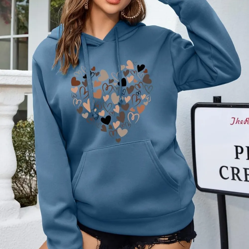 Dam mönstrad sweatshirt topp mode