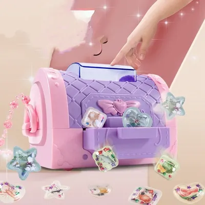 Caja de regalo de pegatinas mágicas creativas hechas a mano para niñas, creadora de pegatinas tridimensionales