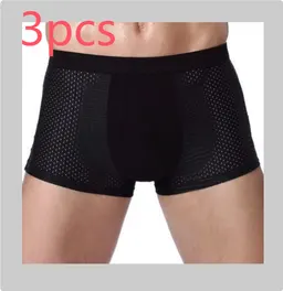 Cuecas boxer masculinas de verão em tecido modal com design de malha, formato U-convexo, em seda de gel