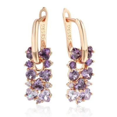 Pendientes cuadrados de circón geométricos simples de moda para mujer