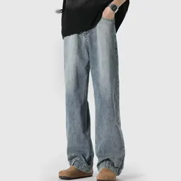 Retro höggatans jeans för par, unik design