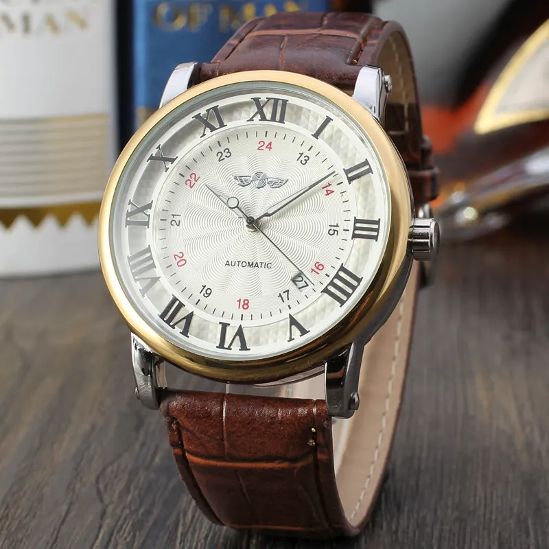 Relógio mecânico personalizado para homem, estilo fashion