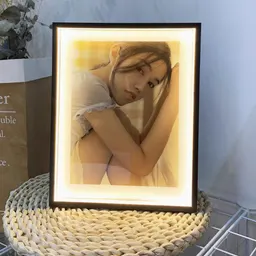 Moldura de foto de mesa de cristal, personalizável, sensação de alta qualidade