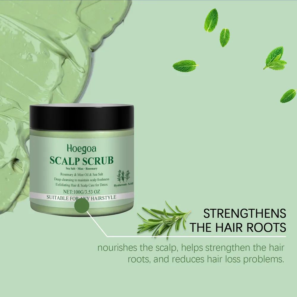 Exfoliante Facial y para el Cuero Cabelludo de Romero, Calmante e Hidratante, Refrescante
