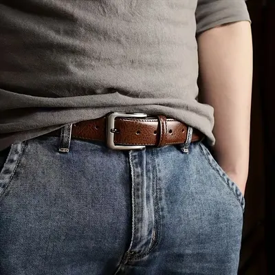 حزام رجالي بمقبض دبوس عتيق، بسيط، مناسب للكل