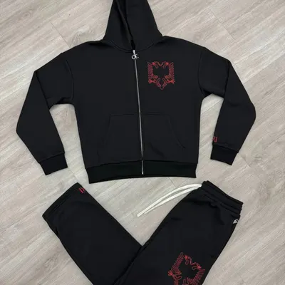 Conjunto de moletom com capuz e calças, unissexo, para homens e mulheres
