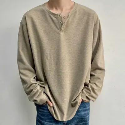 Amerikanskt Mode Märke Långärmad T-shirt Herr Vår och Höst