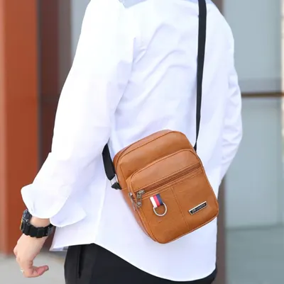 Bolsa de mensageiro vertical simples para negócios, casual para homens