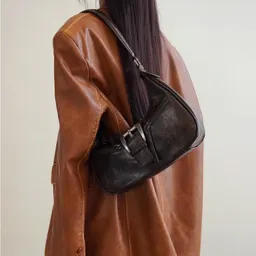 Bolso de Hombro Retro para Mujer, Cruzado de Media Luna