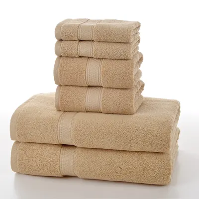 Conjunto de seis peças de tecido de cobertura de algodão puro lisa para uso doméstico