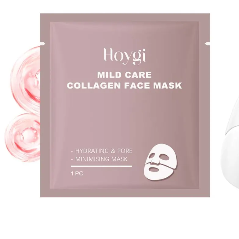 Máscara facial de colagénio