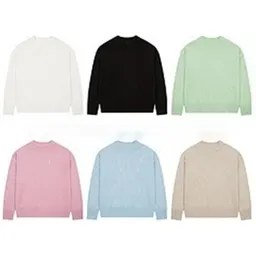 Vår Och Höst Ny Stor Kärlek Broderad Crew Neck Bomullströja