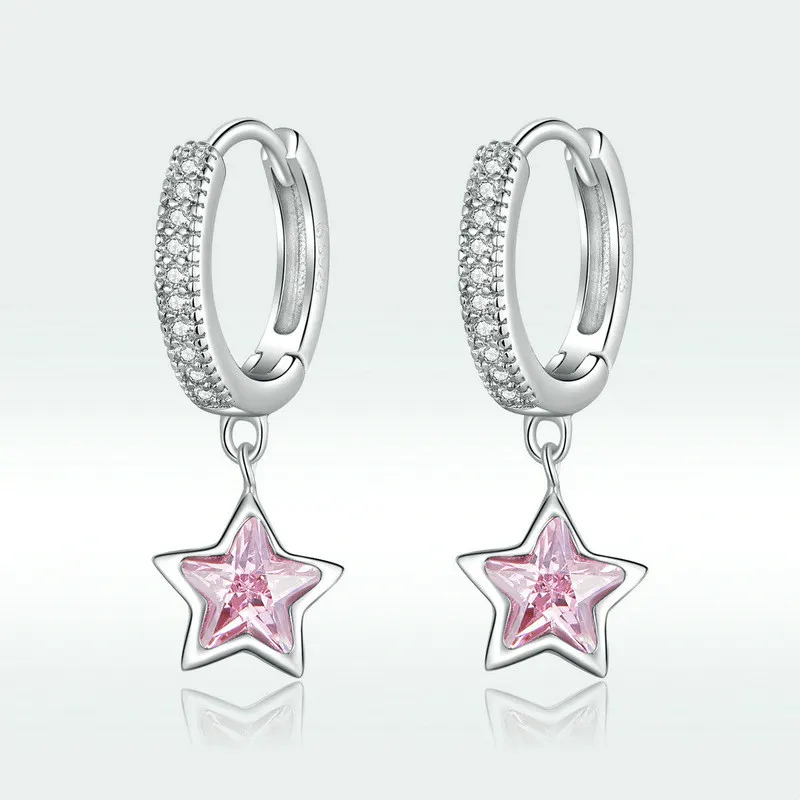 Fashion Personality Pentagram Earrings Ladies