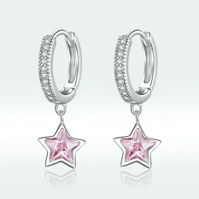 Brincos de estrela pentagrama, moda e personalidade, para senhoras