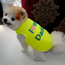 Roupa para cachorros, colete clássico com estampa de amor para pai e mãe