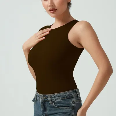 Corset de uma peça feminino sem costura com abertura na extremidade