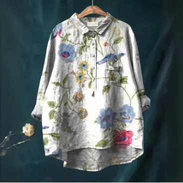 Casual Långärmad Tröja Djurtryck Hawaii Långärmad