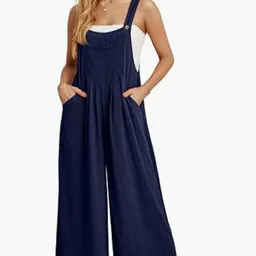 jumpsuit كازوال واسع مع جيوب