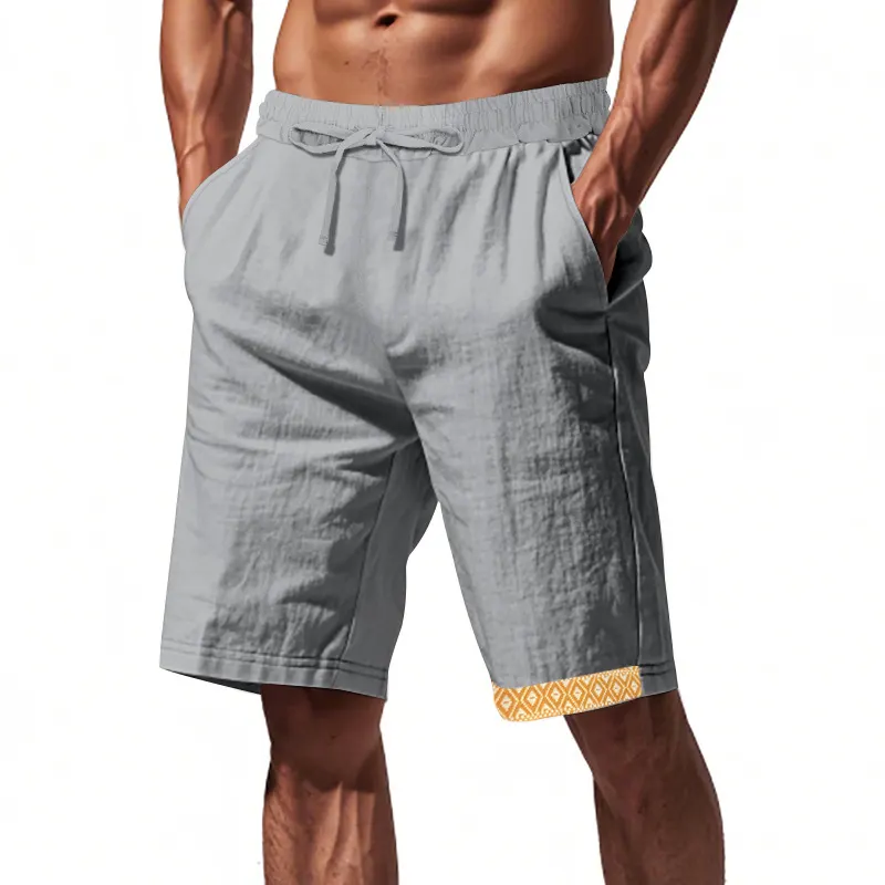Bermudas de praia casuais, soltas e respiráveis para homens