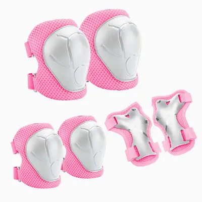 Conjunto de 6 peças de equipamento de proteção para patins em linha de crianças