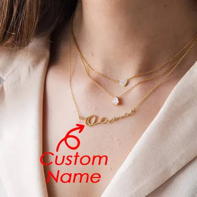 Colar com Diamante em Formato de Lágrima, Pingente de Gota de Água de Luxo