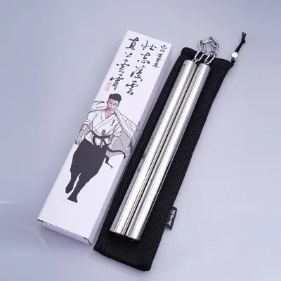 Nunchakus de Aço Inoxidável Cabeça Chata para Adultos e Crianças