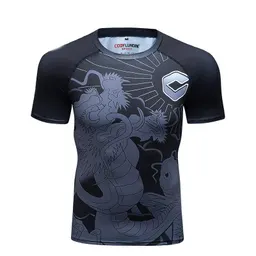 Camisola de desporto masculina de manga curta, de secagem rápida, para fitness, com design 3D impresso em 3D, tendência